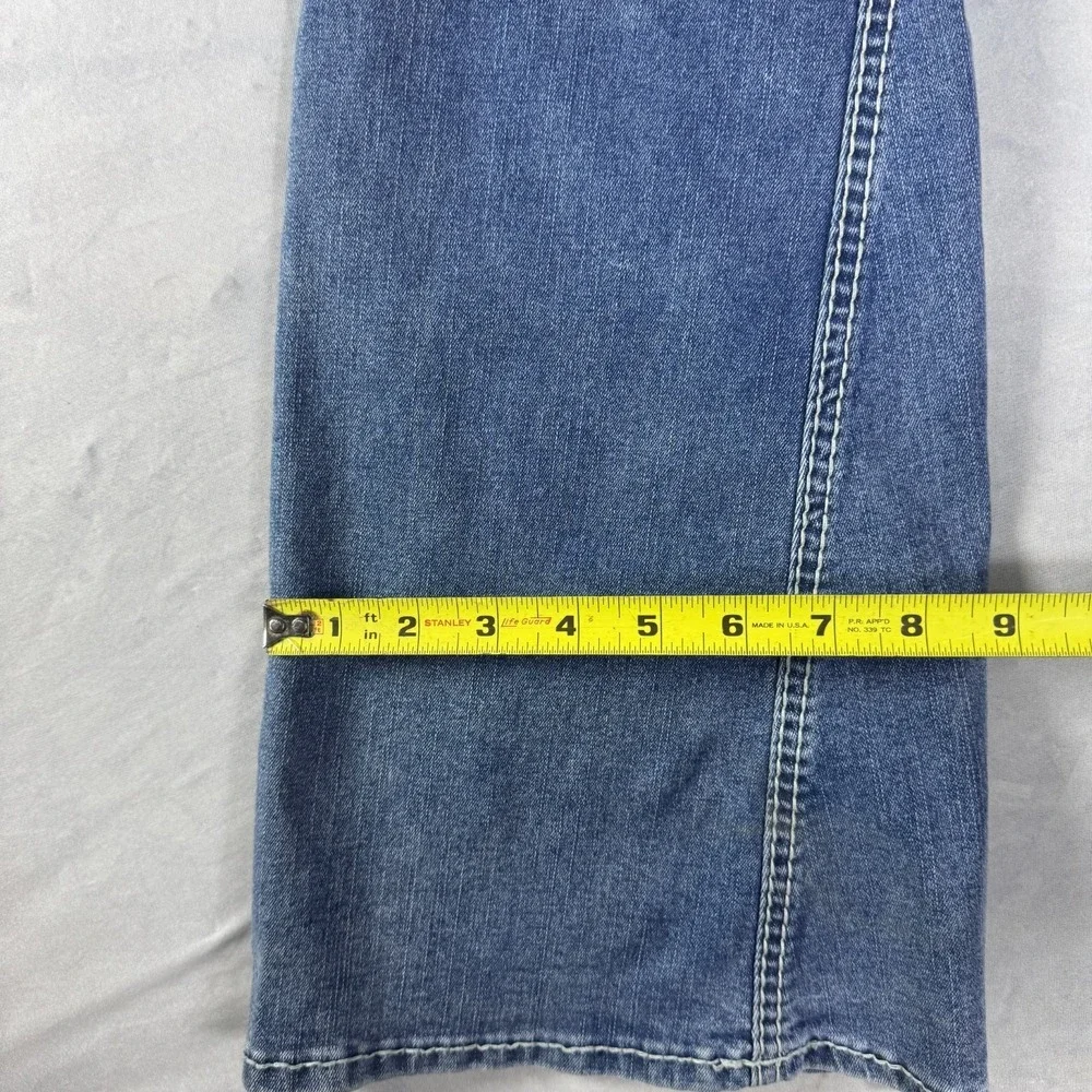NWT True Religion Joey Womens Flare Jeans Blue Denim Mid Rise Flap Pockets 29‎